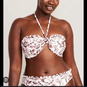 Old Navy bandeau bikini ruffle convertible top matching bottoms large X-Large